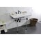 Kingston Brass 36 Carrara Marble Console Sink with Acrylic Legs, Marble WhiteOil Rubbed Bronze LMS3630MASQ5 - alternate 2
